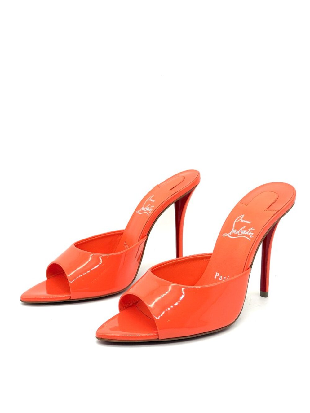 Christian Louboutin MISS Z MULE 100 Patent Leather Sandals Heels Caruzo - Picture 7 of 16